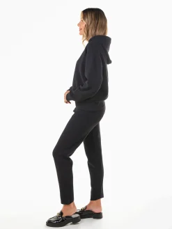 Conjunto malha suave sweatshirt e calças