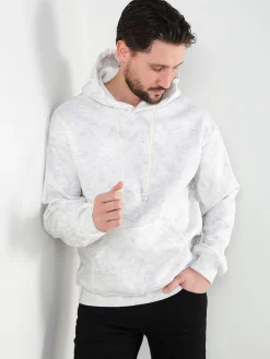 Hoodie com efeito desgastado