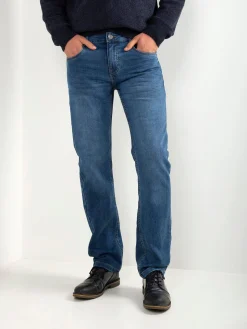 Jeans azul escuro regular fit