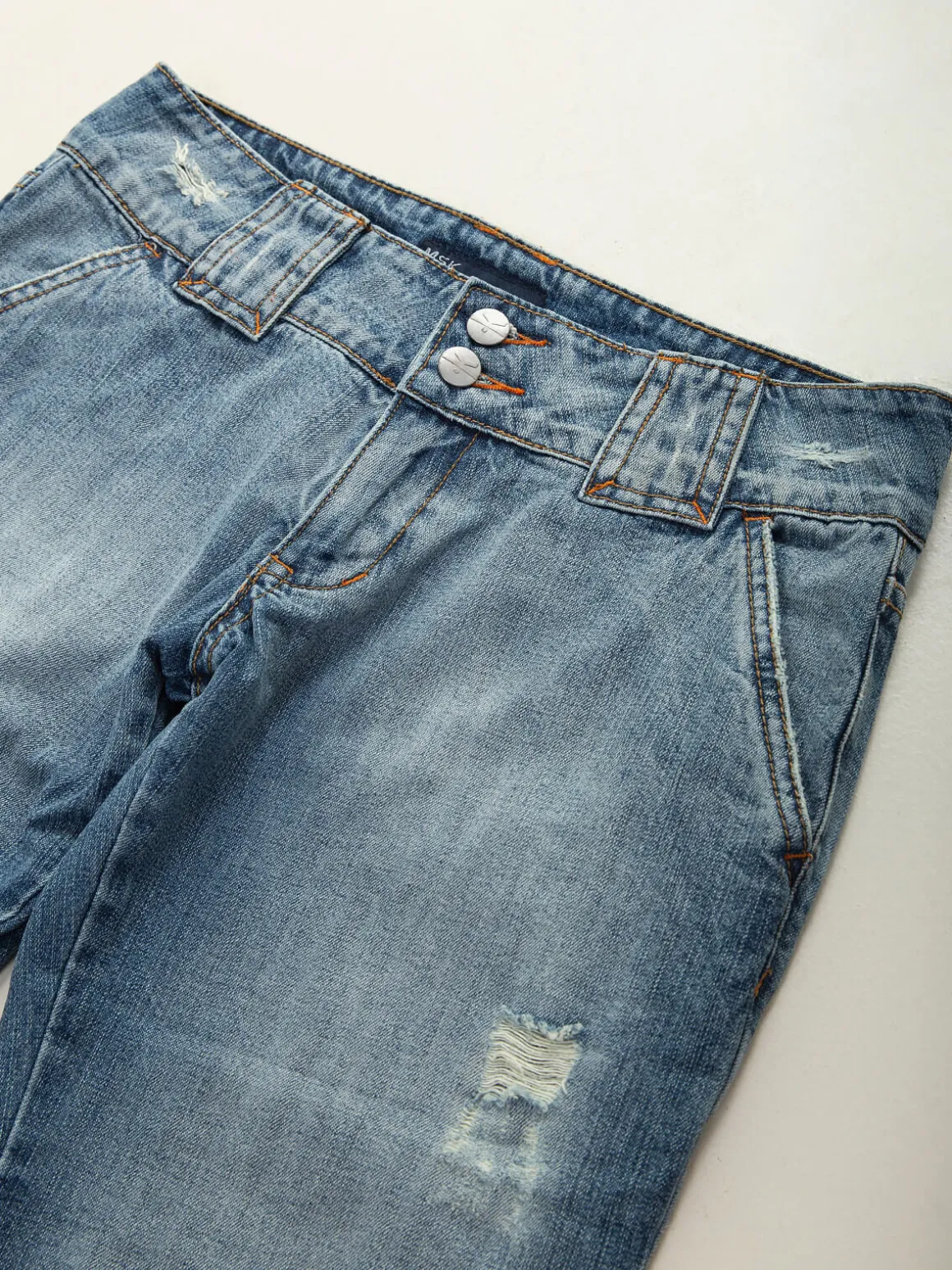 Jeans cropped cintura baixa