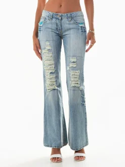 Jeans flare cintura baixa