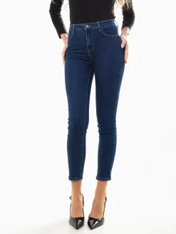 Jeans skinny push-up azul escuro