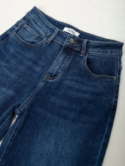 Jeans wide leg azul escuro