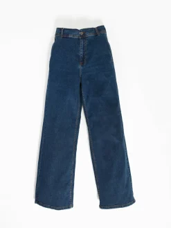 Jeans wide leg azul escuro