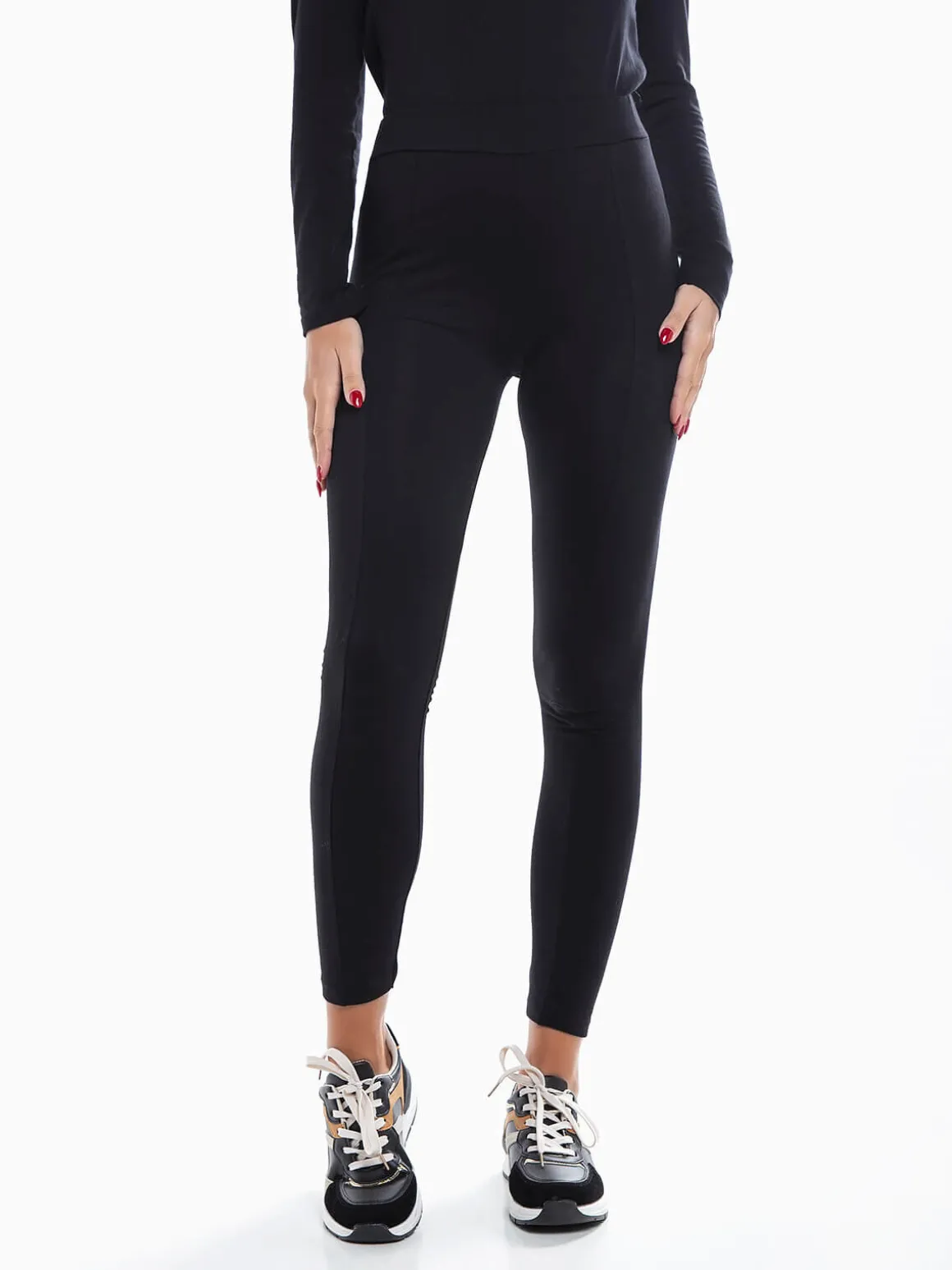 Leggings com costura frontal