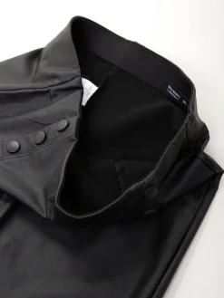 Leggings efeito pele com botões