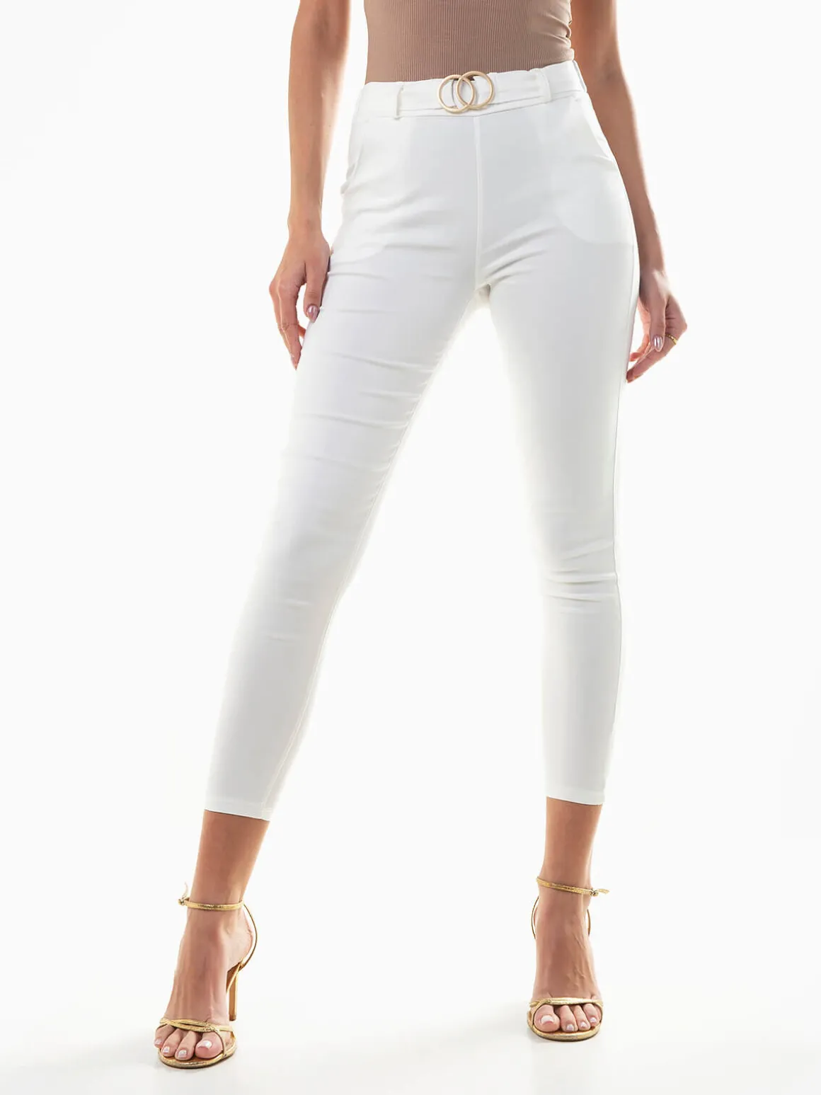 Leggings elásticas com cinto