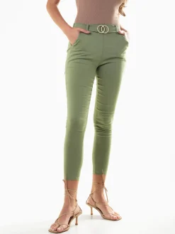 Leggings elásticas com cinto