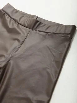 Leggings elásticas efeito pele