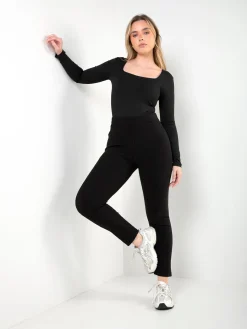 Leggings pretas com interior polar