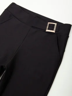 Leggings pretos aplicação dourada