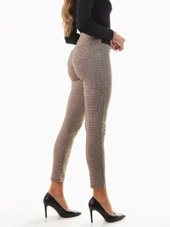 Leggings xadrez cintura alta