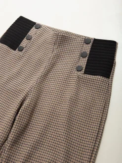 Leggings xadrez cintura alta