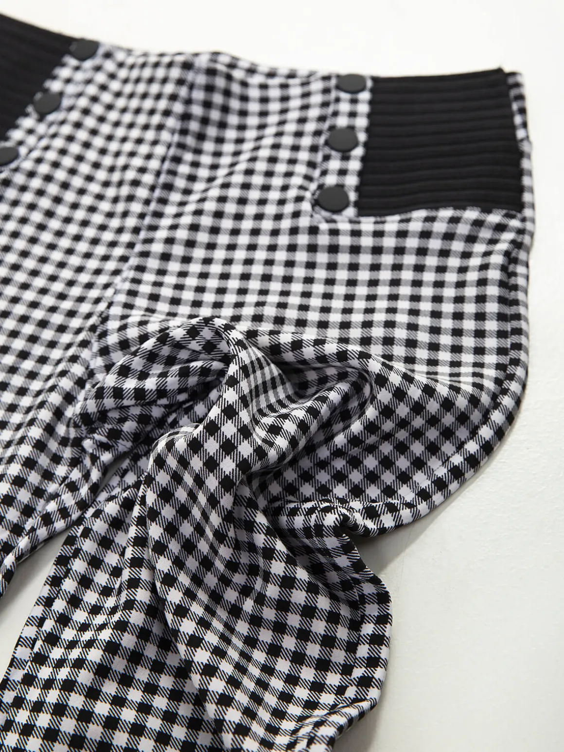 Leggings xadrez vichy cintura alta