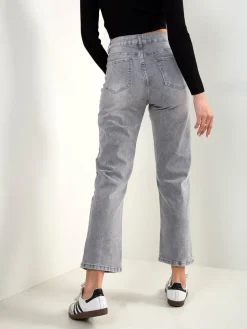 Mom jeans cinza