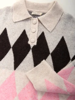 Polo malha com losangos