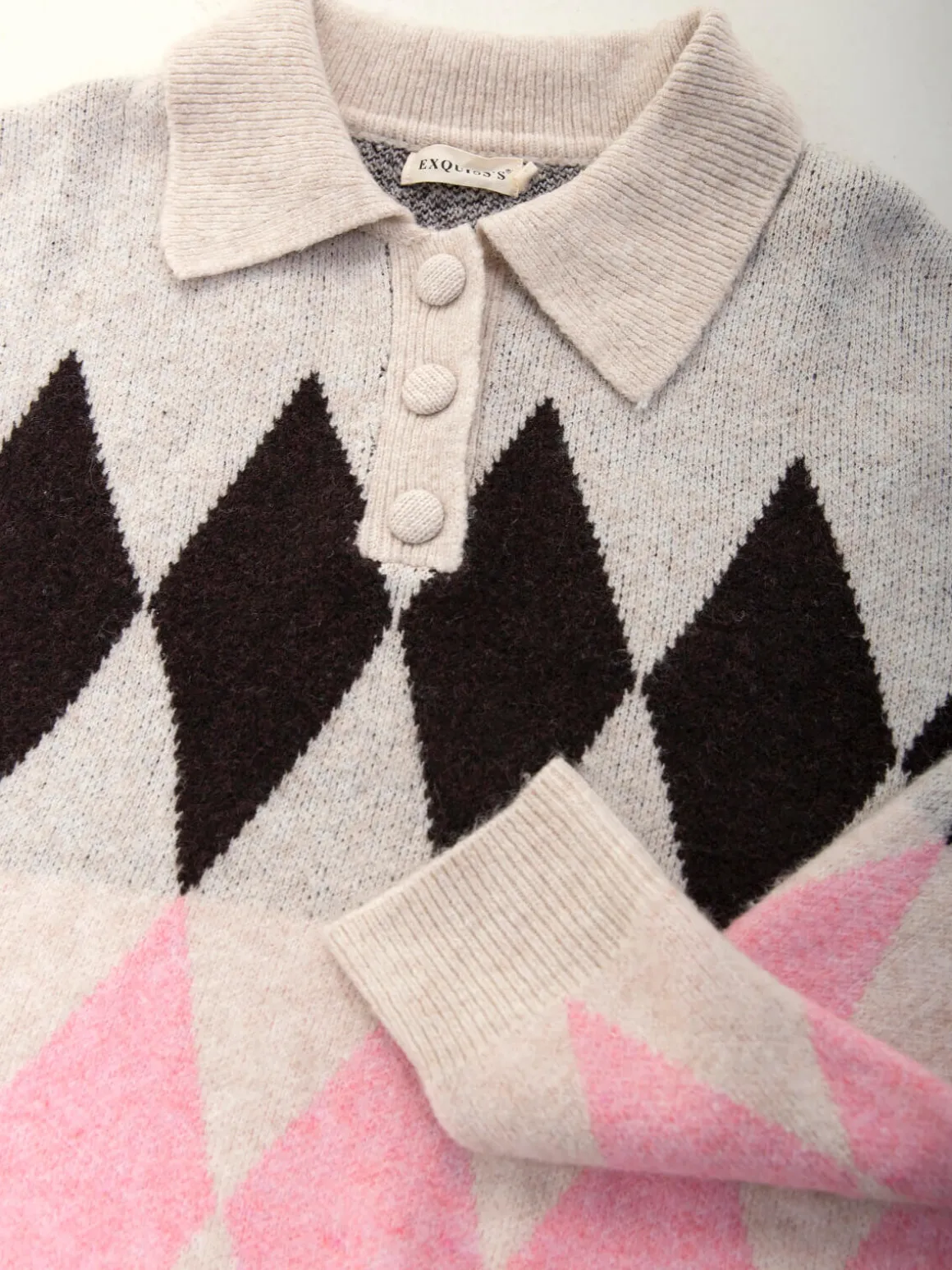 Polo malha com losangos