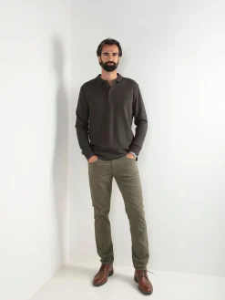 Polo malha com textura