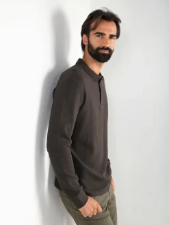 Polo malha com textura