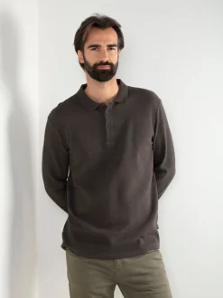 Polo malha com textura