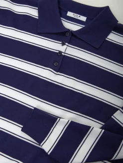 Polo malha às riscas