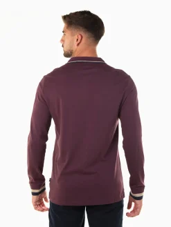 Polo manga comprida com bordado