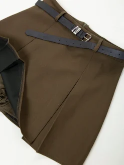 Saia-calção cintura alta com cinto