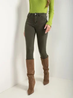 Skinny jeans cintura alta