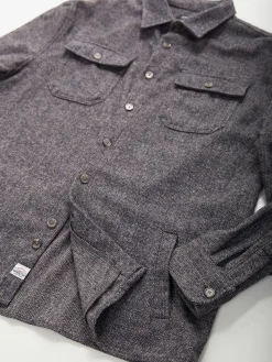 Sobrecamisa azul marinho mesclada