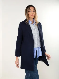 Sobretudo forrado com bolsos