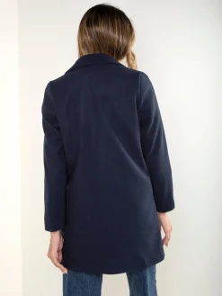 Sobretudo forrado com bolsos