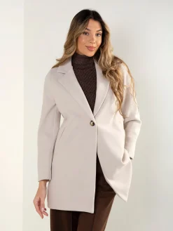 Sobretudo forrado com bolsos