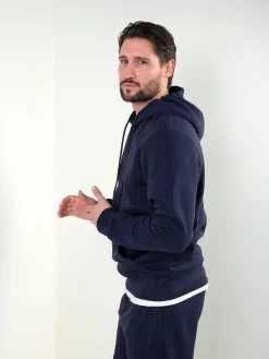 Sweatshirt capuz com interior cardado