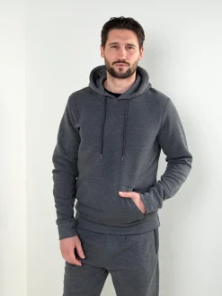 Sweatshirt capuz com interior cardado