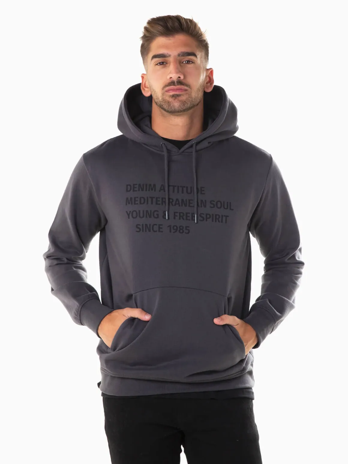 Sweatshirt capuz com mensagem