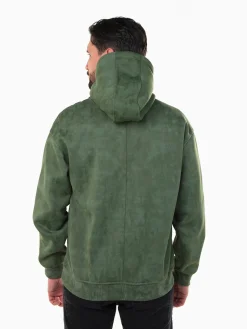 Sweatshirt com capuz efeito manchado