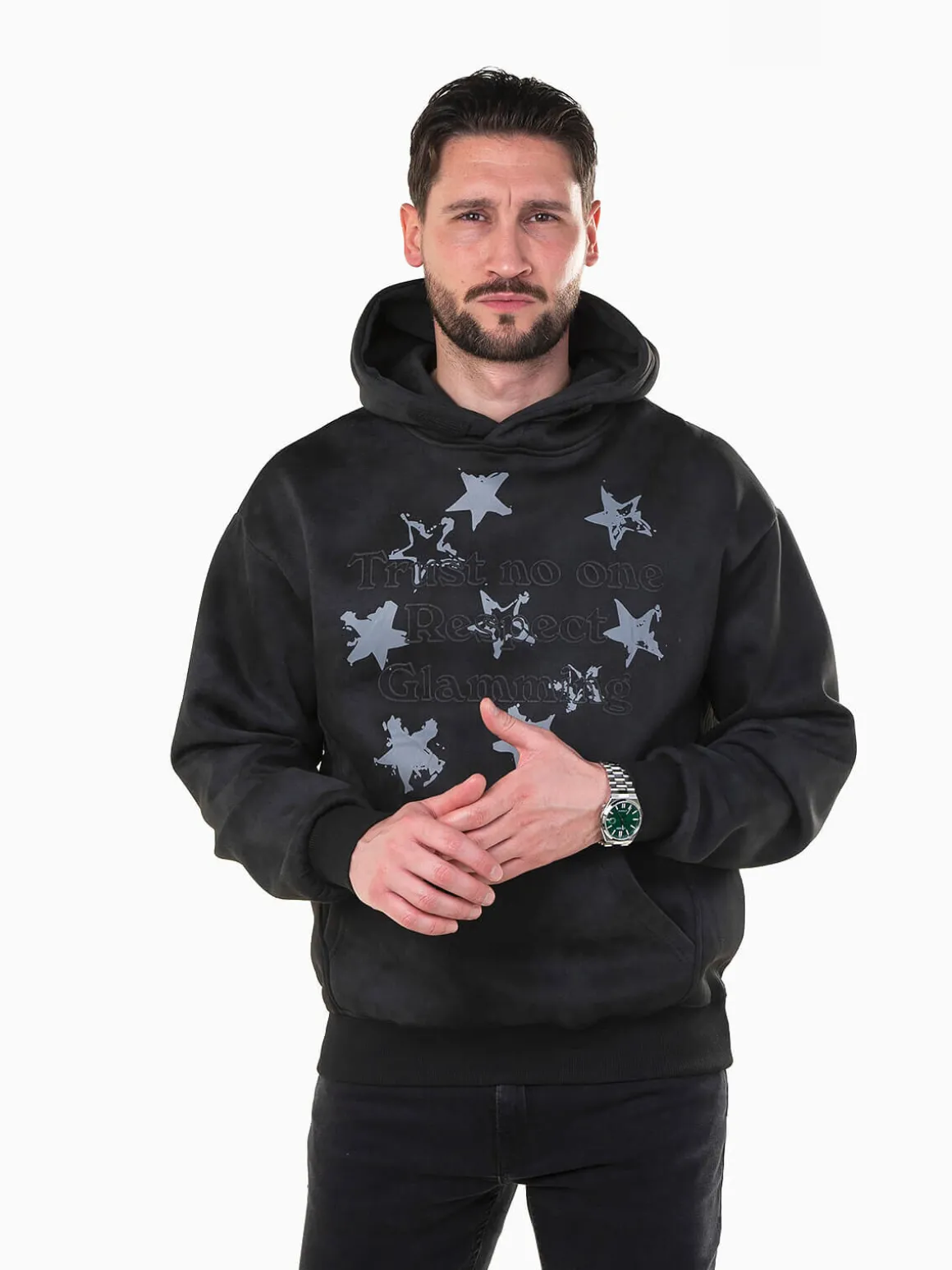 Sweatshirt com capuz estampada