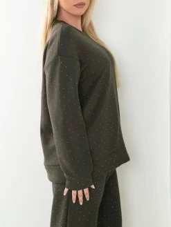 Sweatshirt com strass