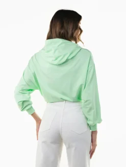 Sweatshirt cropped oversized com capuz