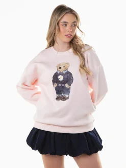 Sweatshirt oversized com urso