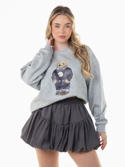 Sweatshirt oversized com urso