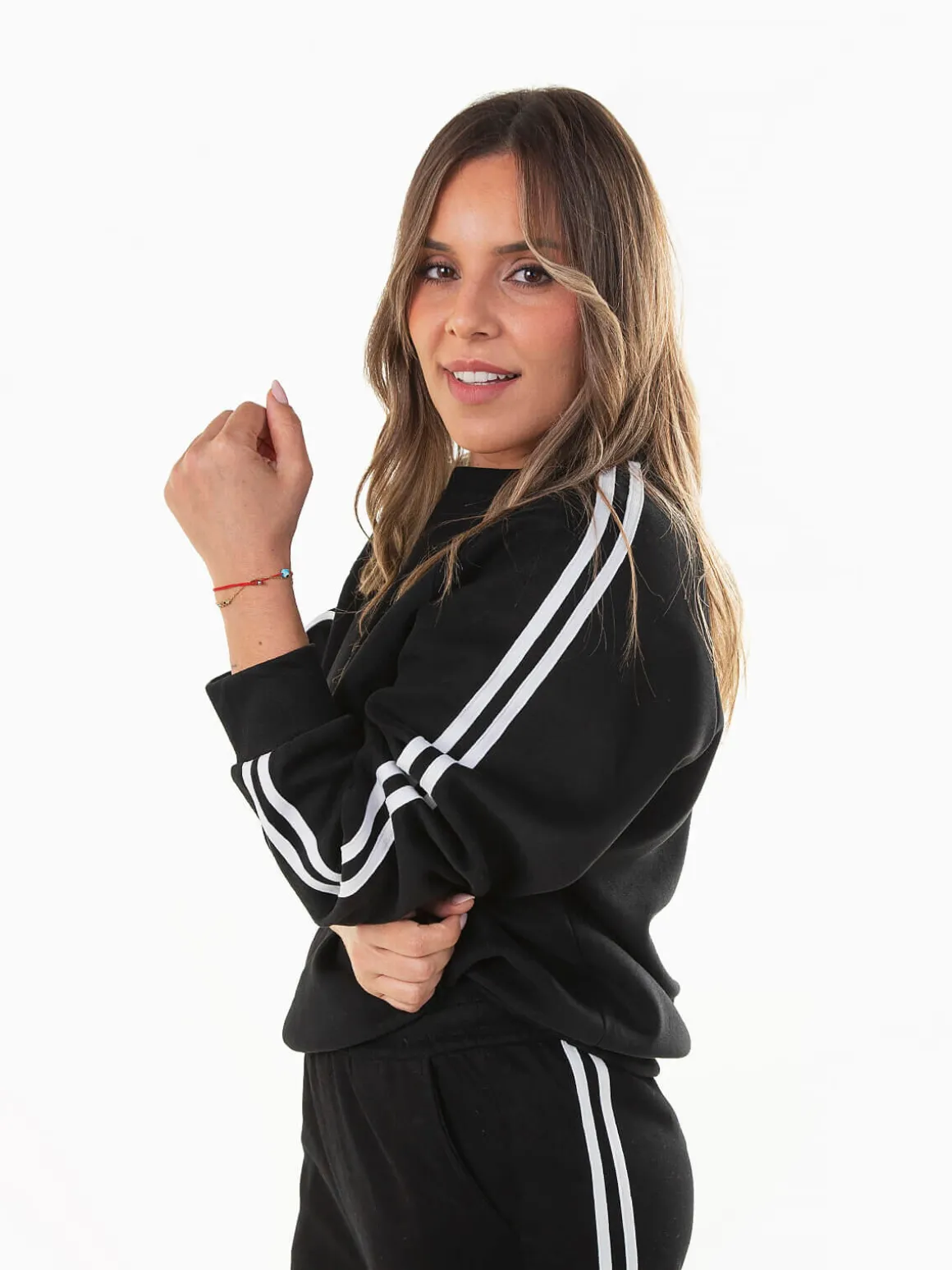 Sweatshirt oversized riscas laterais