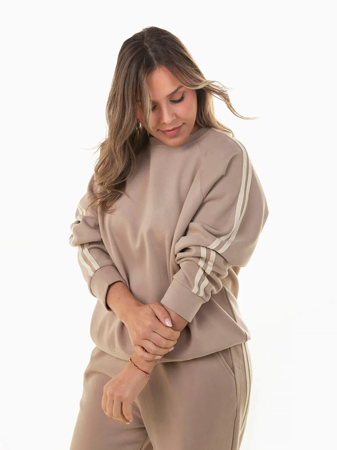 Sweatshirt oversized riscas laterais