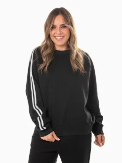 Sweatshirt oversized riscas laterais