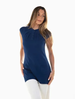 Túnica malha com bolsos