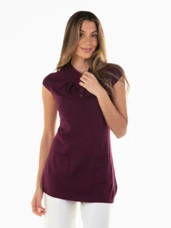 Túnica malha com bolsos