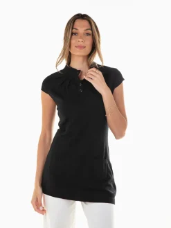 Túnica malha com bolsos