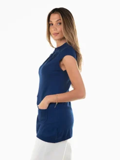 Túnica malha com bolsos