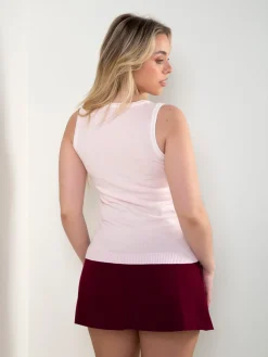 Top malha com detalhe brilhante