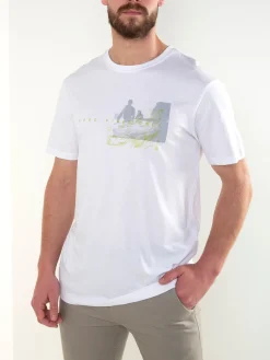 T-shirt branca com estampado